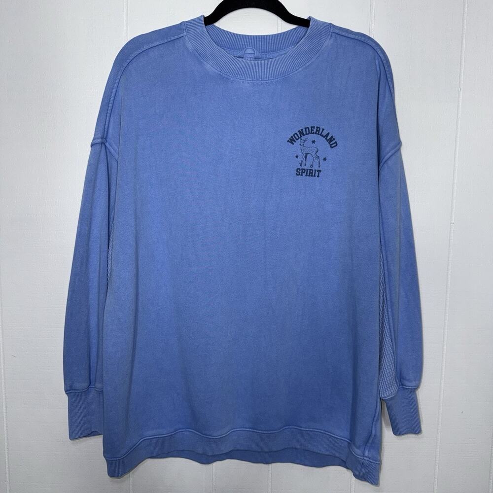 Aerie Women’s Get Away Sweatshirt Blue Wonderland Spirit Size Small